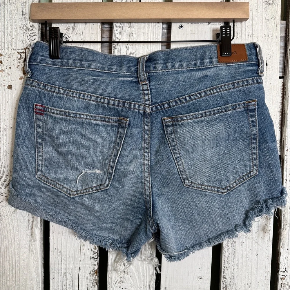 BDG Urban Outfitters Tomgirl Distress Button Fly Jean Shorts Sz 25” Boho Concert